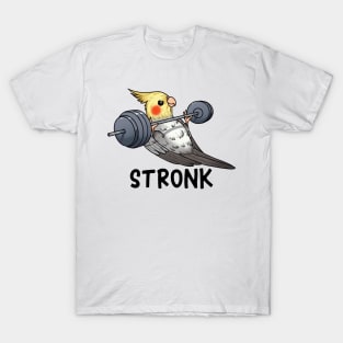 Fit and Fearless Cockatiel: A Powerful Workout Design T-Shirt